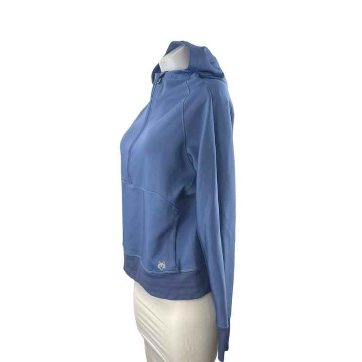 Greyson Blue Long Sleeve Gym Athletic Activewear Sweater Hoodie Sweatshirt Top S
