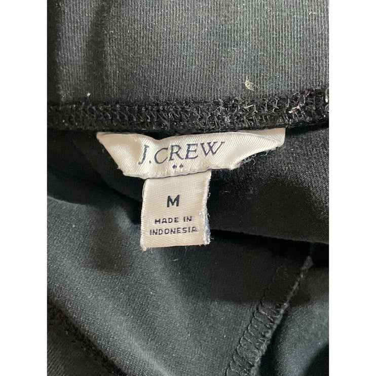 J.Crew Womens Black High Waisted Pull On Wide Leg Straight Yoga Leggings Pants M