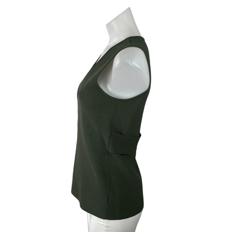 Witchery Women's Black Sleeveless V Neck Knit Career Tank Blouse Top Size XS