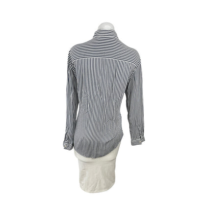The Kooples James Stripe Collared Long sleeve Button Down Shirt Blouse Top Sz 1