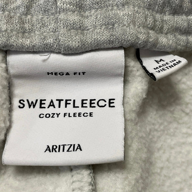 Aritzia Sweatfleece Cozy Fleece Women's Gray Wide Leg Lounge Sweat Pants Size M