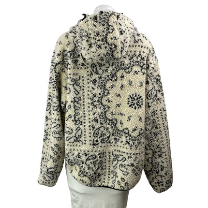 Anthropologie PE Nation Andorra Cream Bandana Paisley Zip Hoodie Sweatshirt M
