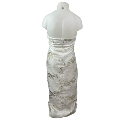 Lulus Cultivated Love Floral Jacquard Sleeveless Bandeau Maxi Sheath Dress Sz XL