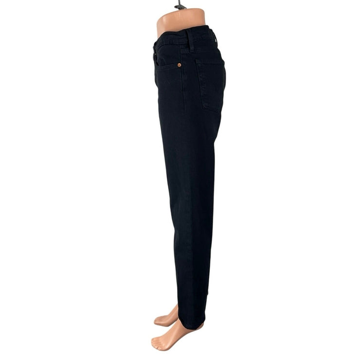 Levi's Wedgie Straight Women's Black High Rise Relaxed Ankle Denim Jeans Size 28