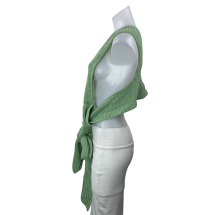 Simonett Nanu Women's Green Multiway Sleeveless Knit Wool Tank Crop Top Size M/L