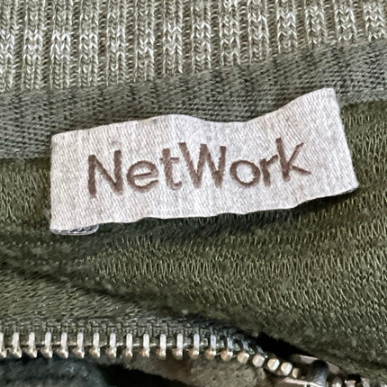 NetWork Men's Forest Green Ribbed Knit 1/4 Zip Long Sleeve Sweater Top Size L