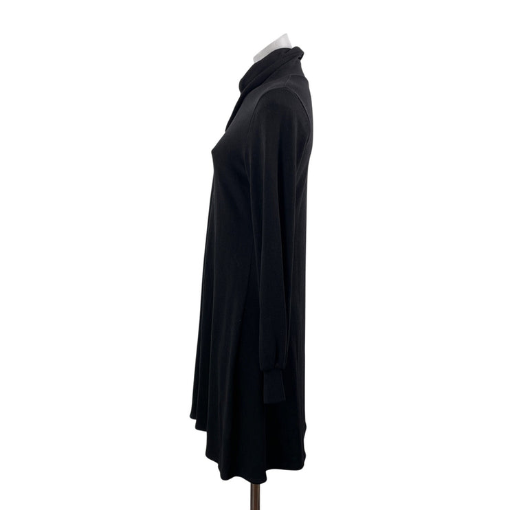 Karen Kane Women's Black Long Sleeve Mock Neck Knit A Line Mini Dress Size S