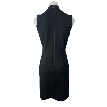 Kobe Halperin Black Draped V Neck Sleeveless Wrap Mini Tank Sheath Dress Size S