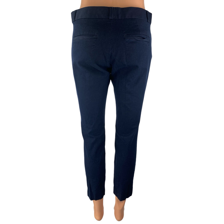 Banana Republic Women's Navy Blue Slim Mid Rise Skinny Chino Trousers Pants Sz 6