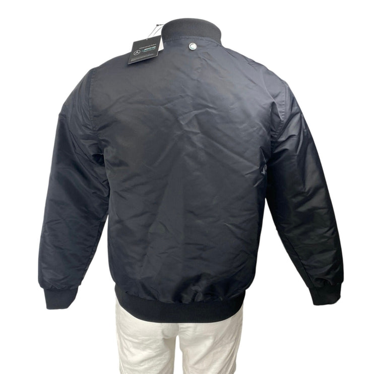 NEW AMG Petronas Formula One Team Mercedez Benz Men's Black Bomber Coat Jacket S