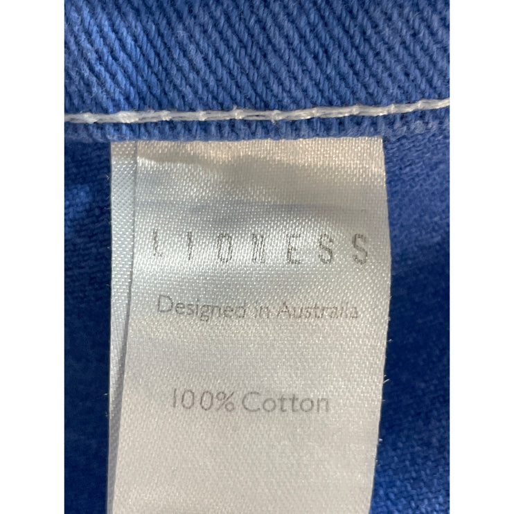 Lioness Miami Vice Women's High Rise Baggy Wide Leg Cargo Denim Jeans Pants Sz M