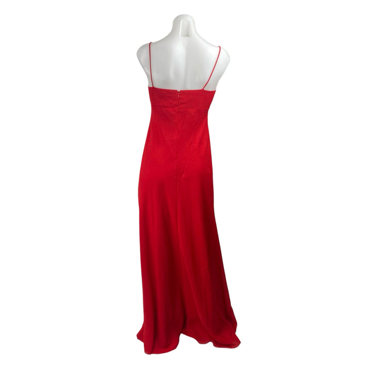 Chelsea NItes Red Cowl Neck Sleeveless Cami Camisole Tank Maxi Prom Dress Sz 12
