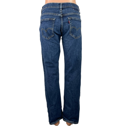 Levi's Women's Blue Dark Wash High Waisted Straight Leg Denim Jeans Size 28