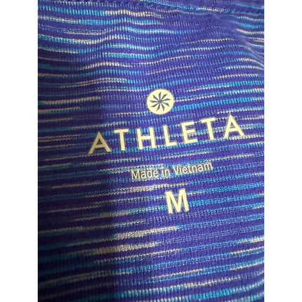 Athleta Women Blue Purple Low Rise Capri Yoga Workout Athletic Leggings Pants M