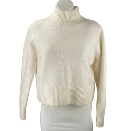 & Other Stories Women's Cream Wool Mohair Turtleneck Long Sleeve Sweater Top S
