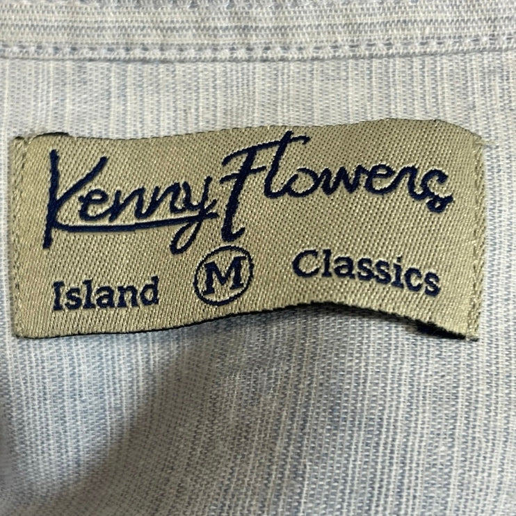 Kenny Flowers Men's Light Blue Long Sleeve Pocket Button Down Shirt Top Size M