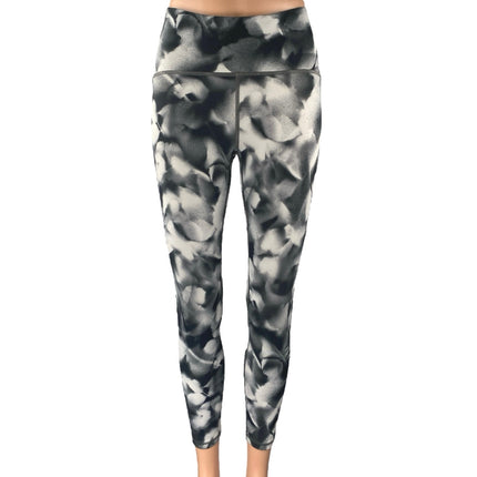 Lululemon Train Times 7/8 Womens Black White Yoga Athletic Leggings Pants Size 6