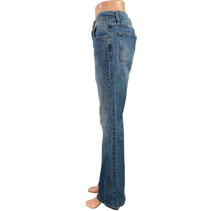 Brandy Melville J. Galt Blue Mid Rise Y2k Flared Bootcut Denim Jeans Size S