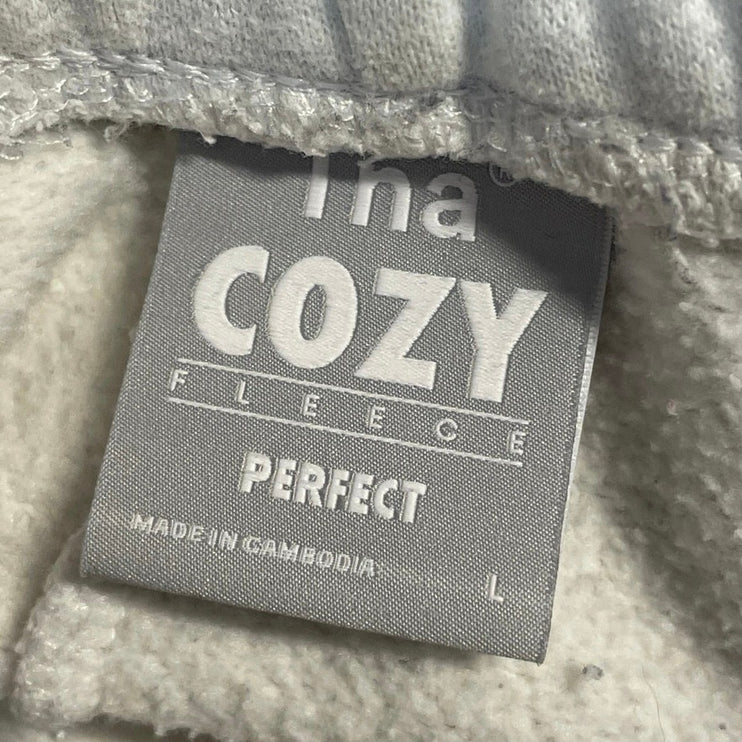 Aritzia TNA Cozy Fleece Gray Elastic Waist Tapered Lounge Jogger Sweat Pants S