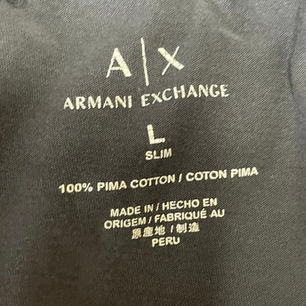 Armani Exchange Men's Navy Blue Short Sleeve Crew Neck T Shirt Tee Top Size L