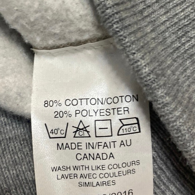 Tailgate Men's Gray Fleece Long Sleeve Hoodie Hooded Full Zip Sweatshirt Top L