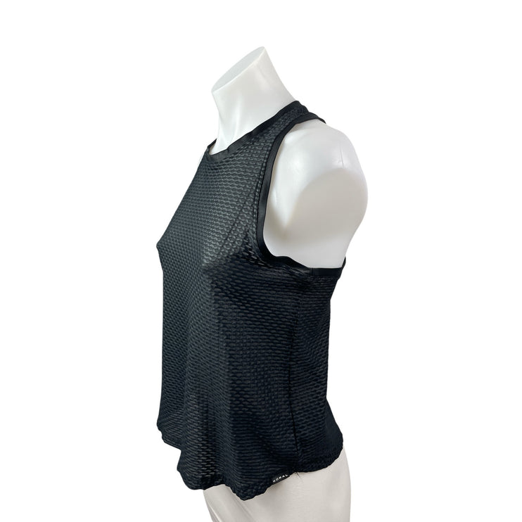 Koral Aerate Netz Black Geometric Yoga Athletic Activewear Muscle Tank Top Sz XS