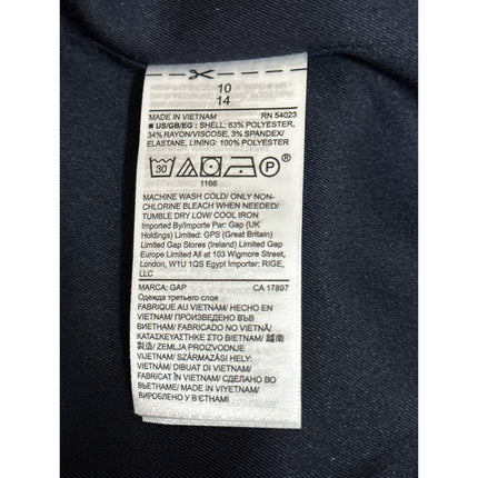 Gap Women's Navy Blue Long Sleeve One Button Blazer Coat Suit Jacket Size 10