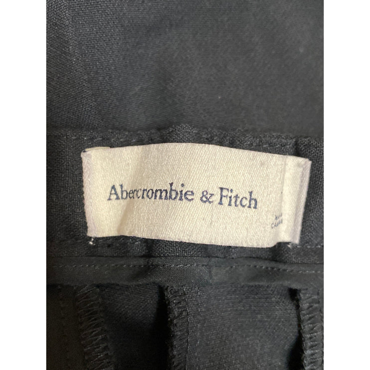 Abercrombie & Fitch Women's Black Mid Rise Straight Leg Trousers Pants Size 29