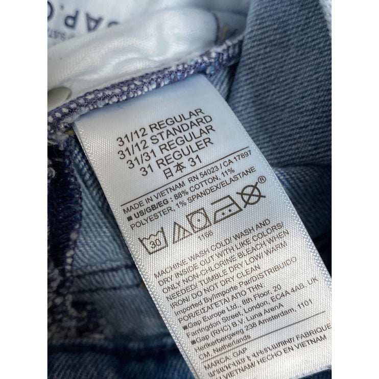 Gap 90s Straight Women's Blue High Waisted Medium Wash Denim Jeans Size 31/12