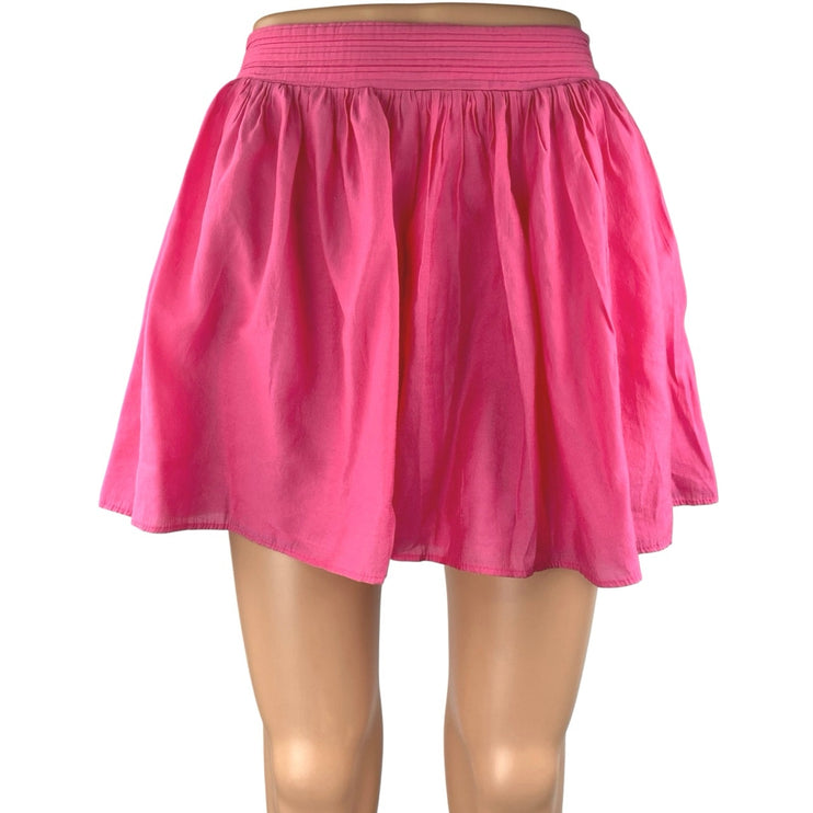 Pookie & Sebastian Women's Red Pleated High Waisted A Line Mini Skirt Size S