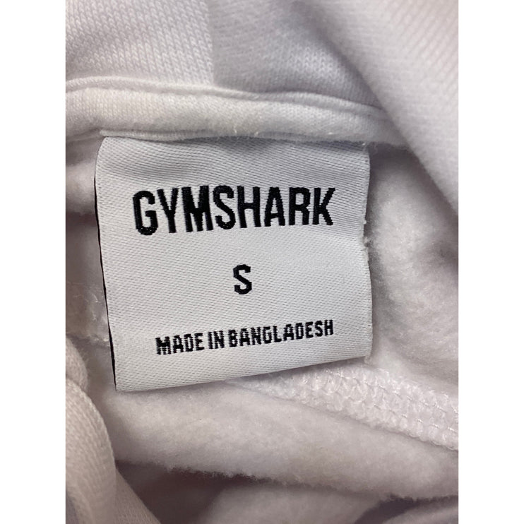 Gymshark Women's White I Love Squats Hoodie Hooded Graphic Sweatshirt Top Size S