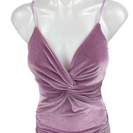 Lucy In The Sky Velvet Velour Purple Sleeveless Twist Mini Bodycon Dre –  Brie