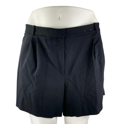 Abercrombie & Fitch Women's Black High Waisted Pleated Casual Mini Shorts Sz 36