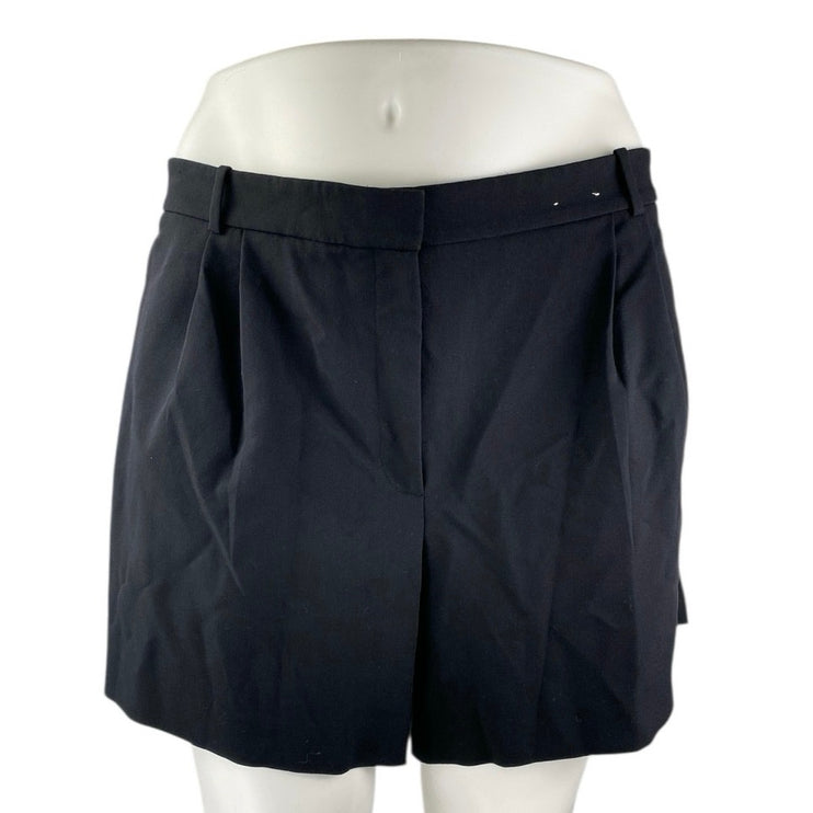 Abercrombie & Fitch Women's Black High Waisted Pleated Casual Mini Shorts Sz 36