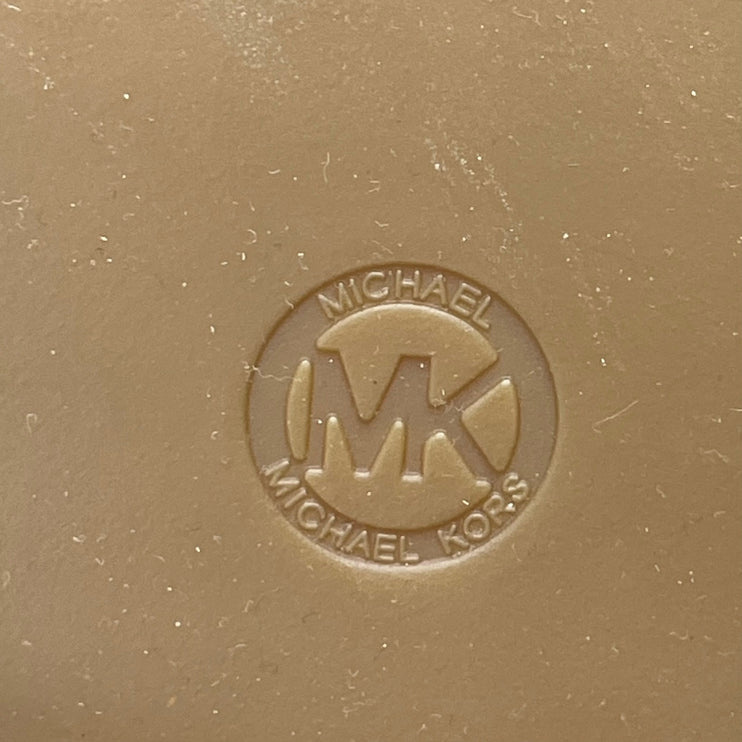 Michael Kors Eden Womens Tan Brown Quilted Leather Slip-On Penny Loafer Shoes 9M