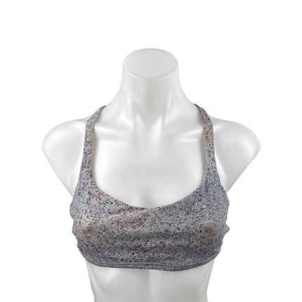 Lululemon Free to Be Gray Strappy Sleeveless Yoga Athletic Sports Bra Crop Top 8