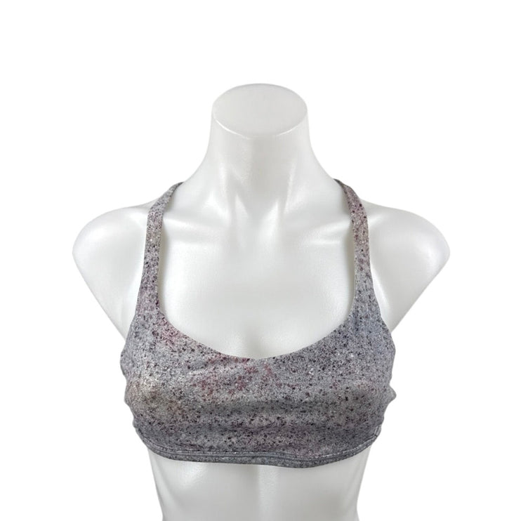 Lululemon Free to Be Gray Strappy Sleeveless Yoga Athletic Sports Bra Crop Top 8