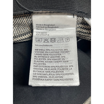 H&M Women's Gray Glen Plaid Check High Rise Skinny Trouser Dress Pants Size 8