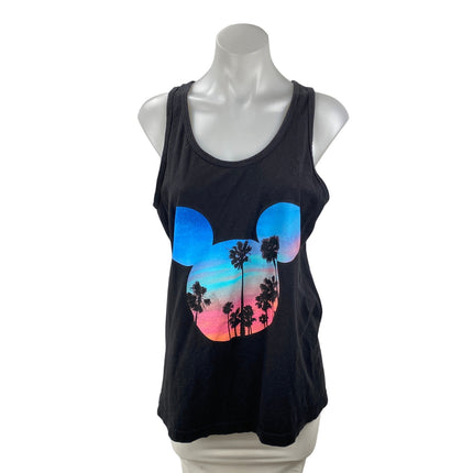Disney Palms Mickey Mouse Prime Women's Graphic Sleeveless Tee Tank Top Size M