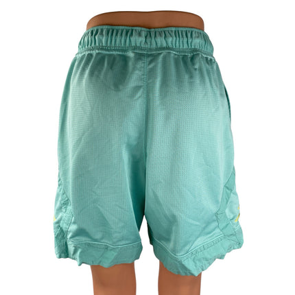Jordan Women's Teal Blue Standard Fit Drawstring Workout Athletic Shorts Size S