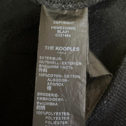 The Kooples Black Embroidered Flower Long Sleeve Hoodie Hooded Sweatshirt Top S