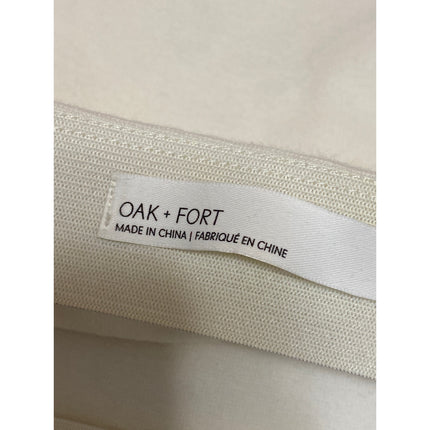 Oak+ Fort Women's White High Waisted Back Zip Casual Straight Mini Skirt Size 6