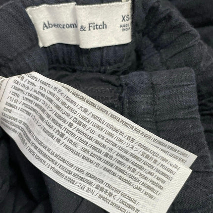 Abercrombie & Fitch Women's Black High Rise Relaxed Baggy Trouser Pants Size XS