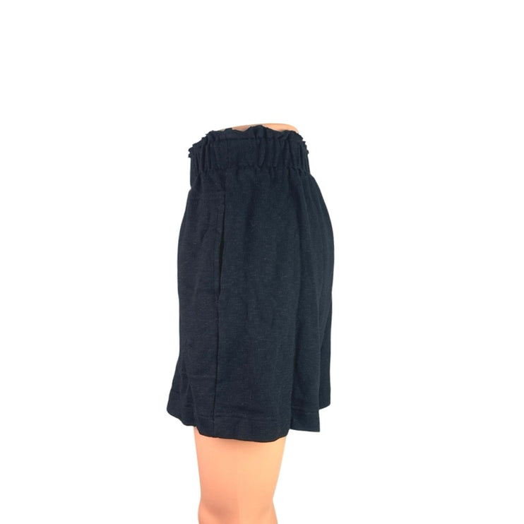 Free People Strada Black Elastic Waist Wide Leg Casual Lounge Beach Shorts Sz XS