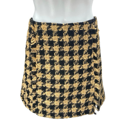House of Harlow 1960 Yellow Black Gingham Long Sleeve Blazer Skirt 2 Pc Set S/M