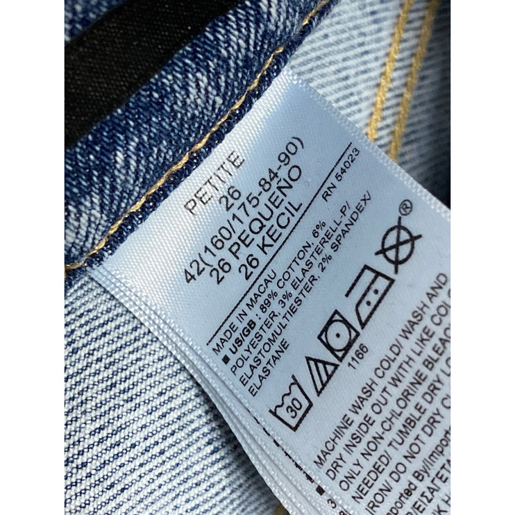 Banana Republic Blue High Waisted Distressed Frayed Skinny Denim Jeans Pants 26