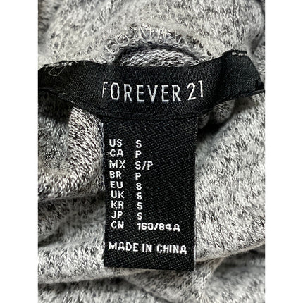 Forever 21 Women's Gray Long Sleeve Turtleneck Knit Cozy Slit Sweater Top Size S