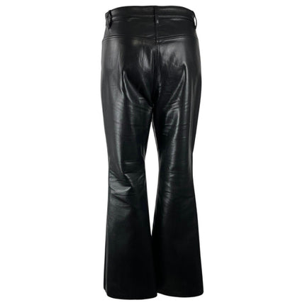 Aritzia Wilfred Women's Faux Leather Vegan Flared Bootcut Trousers Pants Size 4