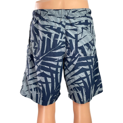 Columbia Men's Blue Leaf Tropical Hawaiian Mid Rise Board Swim Shorts Size M