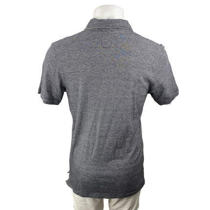 Billy Reid Men's Gray Patterned Collared Short Sleeve Classic Polo Shirt Top L